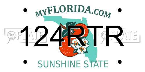 124RTR Florida License Plate