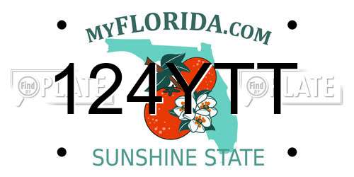 124YTT Florida License Plate