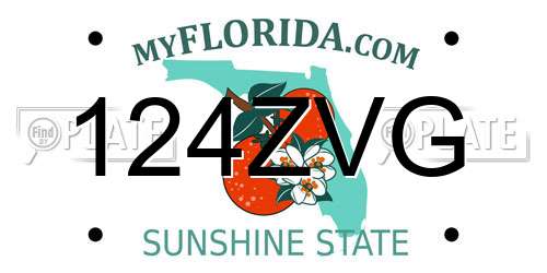 124ZVG Florida License Plate