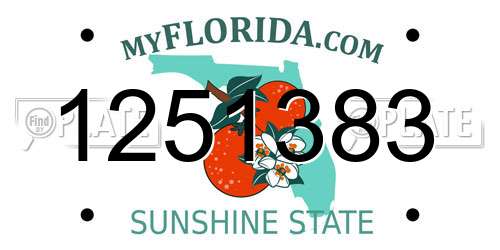 1251383 Florida License Plate