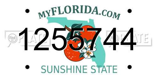 1255744 Florida License Plate