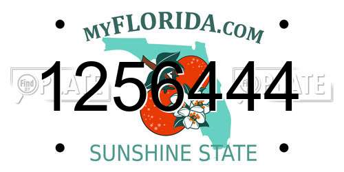 1256444 Florida License Plate