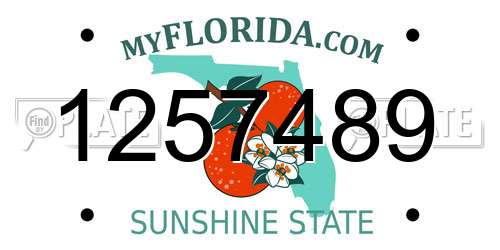 1257489 Florida License Plate