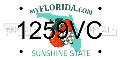1259VC Florida License Plate