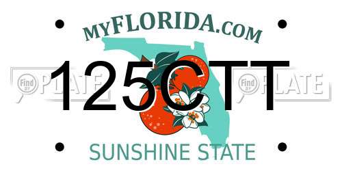 125CTT Florida License Plate
