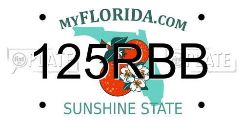 125RBB Florida License Plate