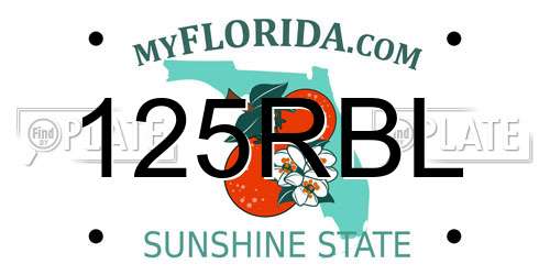 125RBL Florida License Plate