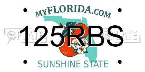125RBS Florida License Plate