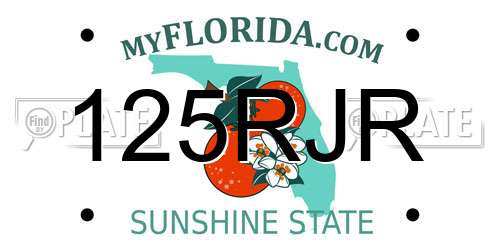 125RJR Florida License Plate