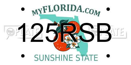 125RSB Florida License Plate
