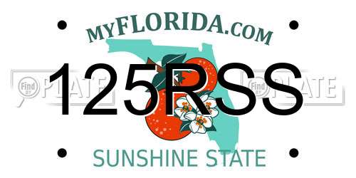 125RSS Florida License Plate