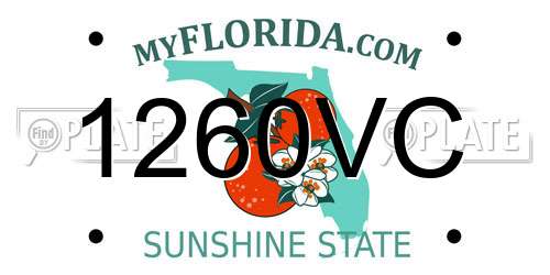 1260VC Florida License Plate
