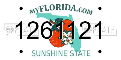 1261121 Florida License Plate