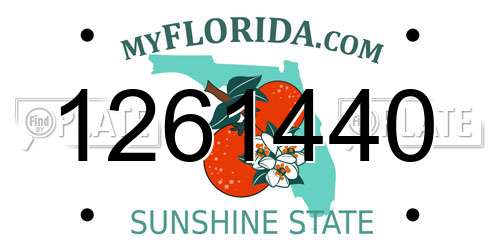 1261440 Florida License Plate