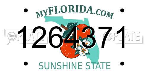 1264371 Florida License Plate