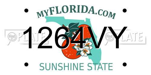 1264VY Florida License Plate