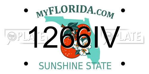 1266IV Florida License Plate