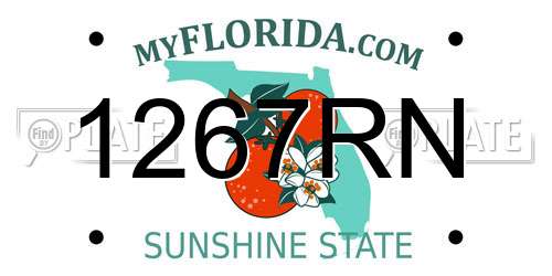 1267RN Florida License Plate