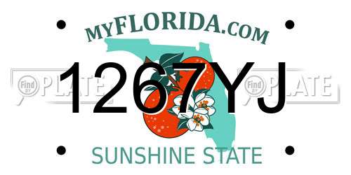 1267YJ Florida License Plate