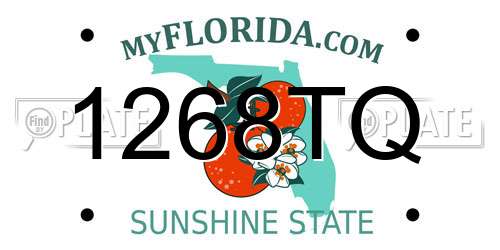 1268TQ Florida License Plate