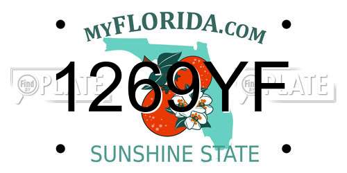 1269YF Florida License Plate