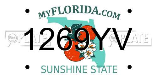 1269YV Florida License Plate