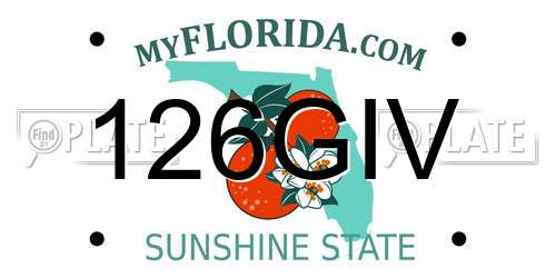 126GIV Florida License Plate