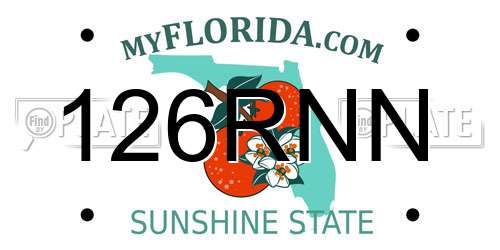 126RNN Florida License Plate