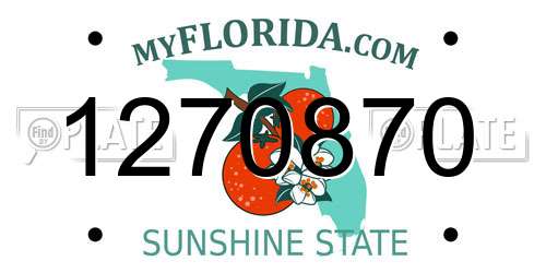 1270870 Florida License Plate