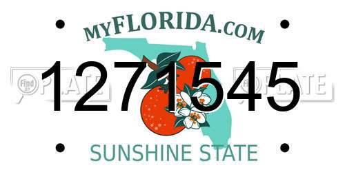 1271545 Florida License Plate