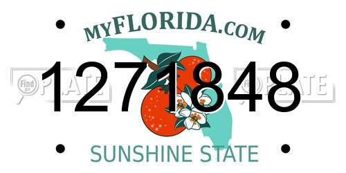 1271848 Florida License Plate