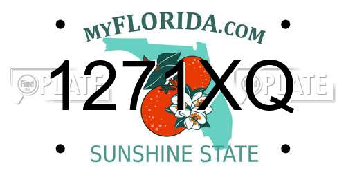 1271XQ Florida License Plate