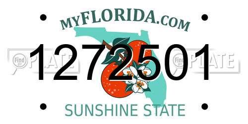 1272501 Florida License Plate