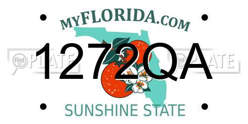 1272QA Florida License Plate