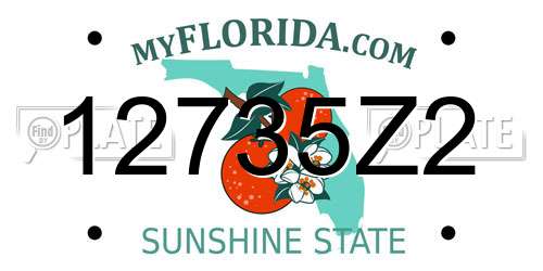 12735Z2 Florida License Plate