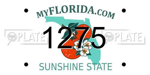 1275 Florida License Plate