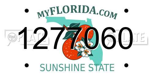 1277060 Florida License Plate