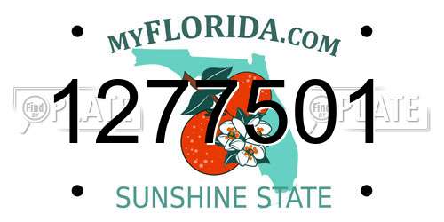 1277501 Florida License Plate