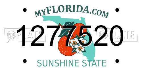 1277520 Florida License Plate