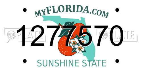 1277570 Florida License Plate