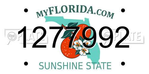 1277992 Florida License Plate
