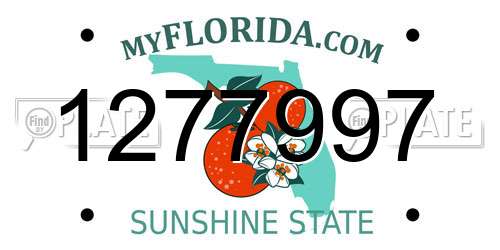 1277997 Florida License Plate