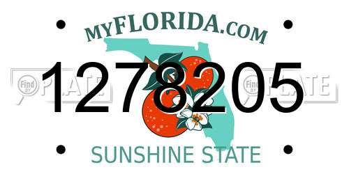 1278205 Florida License Plate
