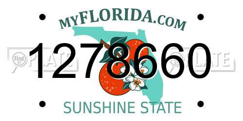 1278660 Florida License Plate