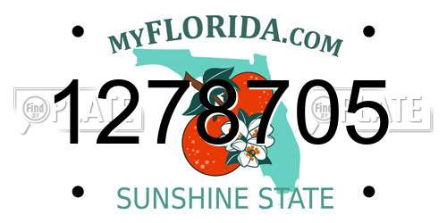 1278705 Florida License Plate