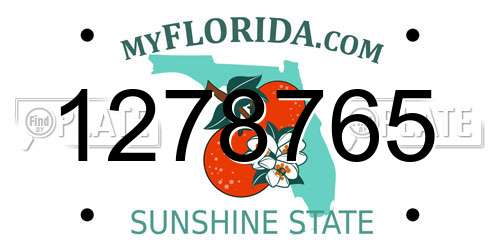 1278765 Florida License Plate