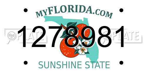 1278981 Florida License Plate
