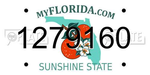 1279160 Florida License Plate