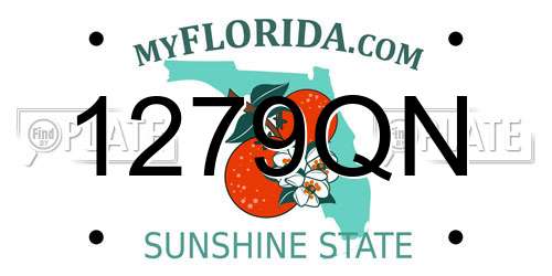 1279QN Florida License Plate