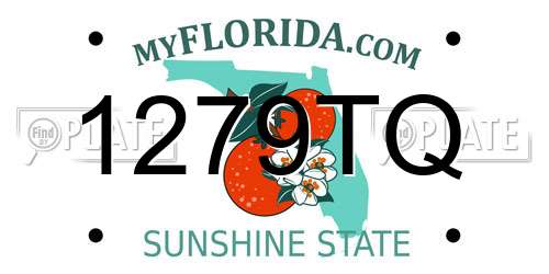 1279TQ Florida License Plate